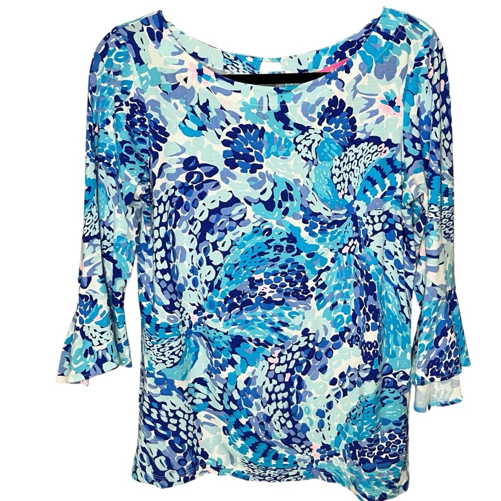 Lilly Pulitzer‎ Fontaine Top Pullover Bell Sleeve – Size Small - Picture 2 of 5
